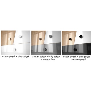 zestaw meble młodzieżowe dziecięce Nero 3 biurko szafa regał w połysku