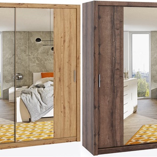 zestaw Bono 4L szafa z lustrek łóżko komoda szafka nocna do sypialni