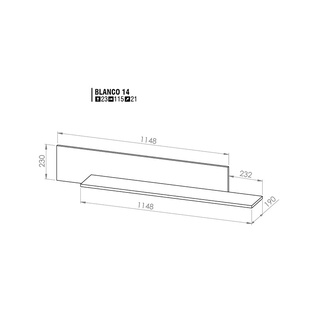 Półka Blanco 14 długa