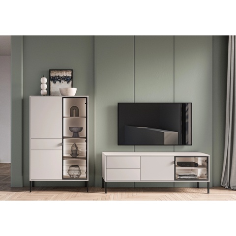 Zestaw rtv meblościanka BARNEE 4 nowoczesna mała do salonu pokoju