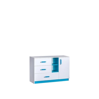 Komoda 130 z szufladami półkami Trafiko 07 szafka duża dzieci biała