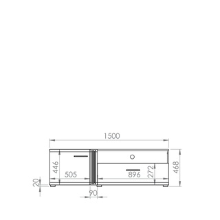 Szafka rtv 150 cm Adagio 07 połysk