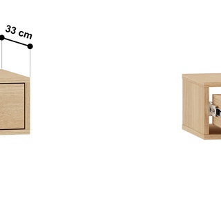 szafka 45 mała wisząca Reynos 09 półka z szufladą stolik nocny do sypialni