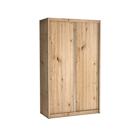 Szafa 143 przesuwna wysoka KAROL z szufladami półkami biała kaszmir