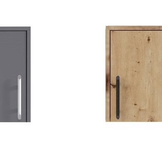 zestaw mebli komplet szaf Smart 2 narożna wysoka duża szafa z lustrem szufladami półkami sonoma / antracyt / artisan do pokoju