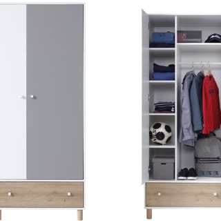 zestaw mebli na nóżkach Faro D młodzieżowe biurko regał szafa