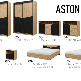 łóżko 140x200 z zagłówkiem Aston 09 140 młodzieżowe sypialniane