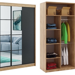 zestaw 323 duży Rocco 9 szafa z lamelami komoda do sypialni przedpokoju