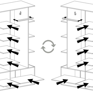 garderoba 100 nowoczesna Nala z lustrem szafką półkami do przedpokoju