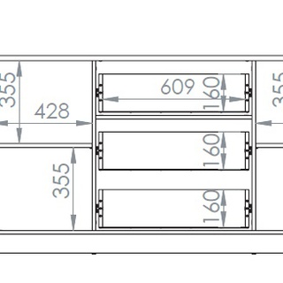 komoda 160 duża elegancka Avante 04 szafka szeroka szuflady półki