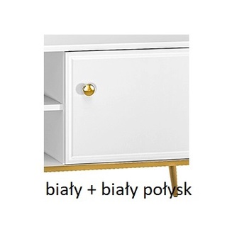 szafka 50 nocna z szufladą nóżkami złotymi Goldin 07 mała stolik nocny