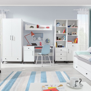 łóżko 90x200 z szufladami Bergen 13 młodzieżowe 90 dla dzieci białe