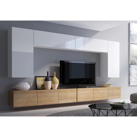 Zestaw wiszący CALABRINI 14 rtv meblościanka nowoczesna do salonu