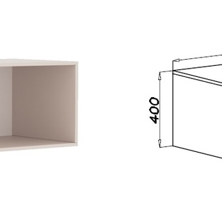 nadstawka 100 pawlacz Tres 05N na szafę bez drzwi kaszmir