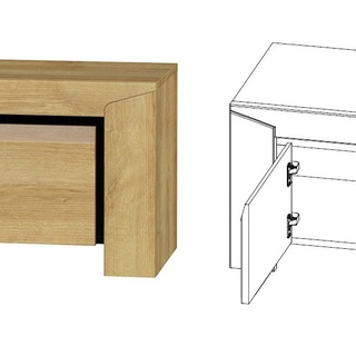 zestaw rtv meblościanka Sirocco 1 witryna rtv komoda do salonu pokoju