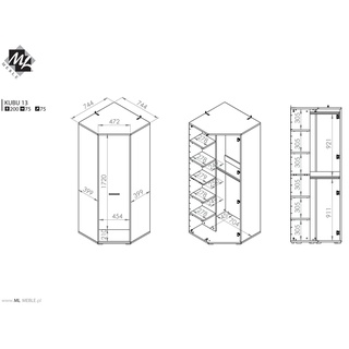 Szafa narożna Kubu 13