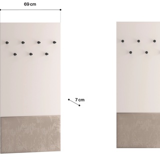 wieszak 90 na okrycia Voco 07 panel z wieszakami na ścianę korytarza