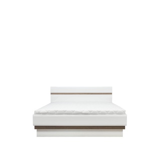 łóżko 180x200 z pojemnikiem Lionel 12 / 180 duże podnoszone białe połysk