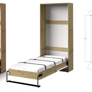 łóżko 90x200 w szafie Nero 15 składane 90 chowane półkotapczan
