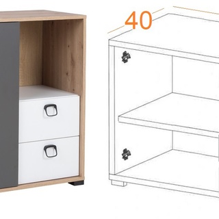 komoda 120 z szufladami drzwiami Kevin 06 szafka duża szeroka