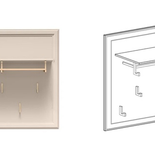 zestaw mebli eleganckich Windsor F szafka wieszak lustro do korytarza