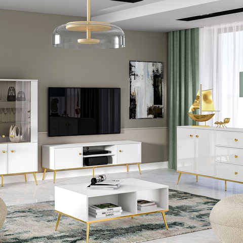 Meble pokojowe Goldin zestaw 2 glamour