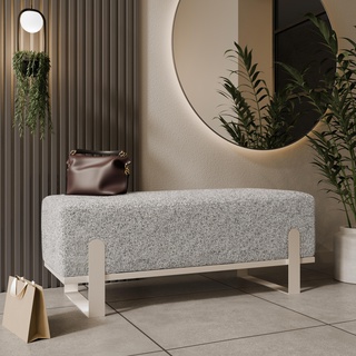 ławka 100 tapicerowana Mona siedzisko na metalowych nogach kolory