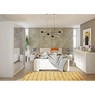 szafa 200 przesuwna duża z lustrem Bono 15 garderoba półki drążki