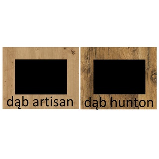 zestaw mebli Fox B dąb artisan / hunton / czarny meblościanka segment komplet do pokoju salonu sypialni