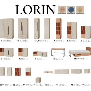 komoda 90 mała Lorin 08 z półkami szufladami szafka do sypialni pokoju