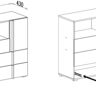 komoda 90 z szufladami Remo 08 szafka pojemna do pokoju sypialni