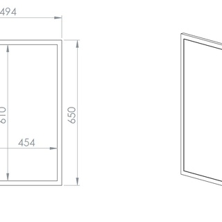 lustro 50 - 65 pionowe poiome Voco 09 wiszące na ścianę