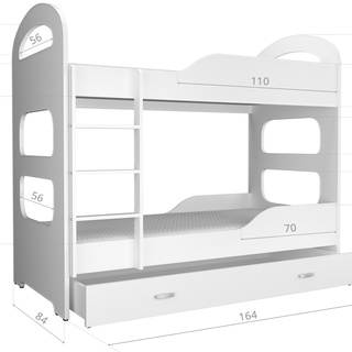 Łóżko piętrowe Dominik 80x160