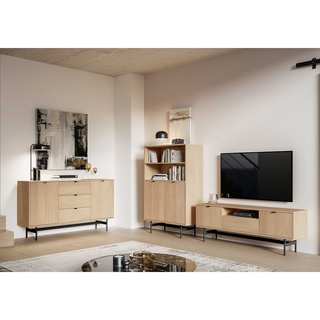 szafka 150 rtv duża Reynos 06 z szufladą na nóżkach nowoczesna pod tv