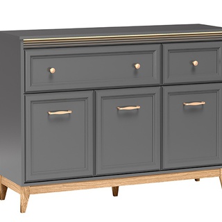 komoda 135 ,5 nowoczesna Terra 01 na nóżkach z szufladami półkami