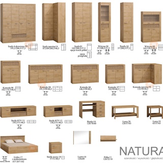 komoda 102 z szufladą Natural 07 dwudrzwiowa szafka pojemna