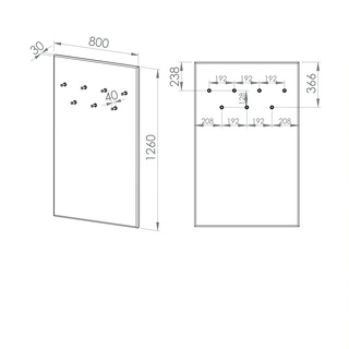 wieszak 80 tapicerowany Caro 21 panel wiszący z wieszakami czarny
