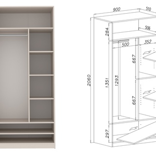 szafa 300 garderoba modułowa Tres Q zestaw szaf duży korpus