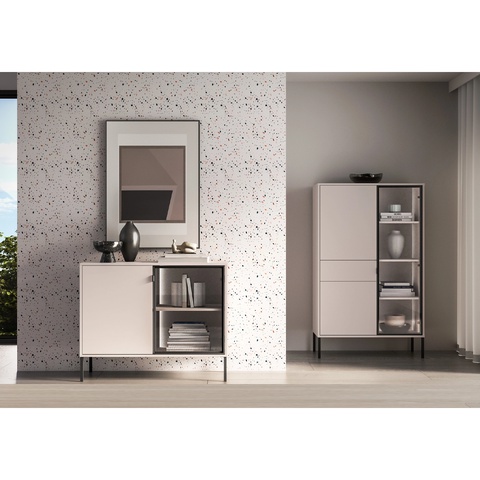 Zestaw mebli BARNEE 3 witryna komoda mała meblościanka do pokoju