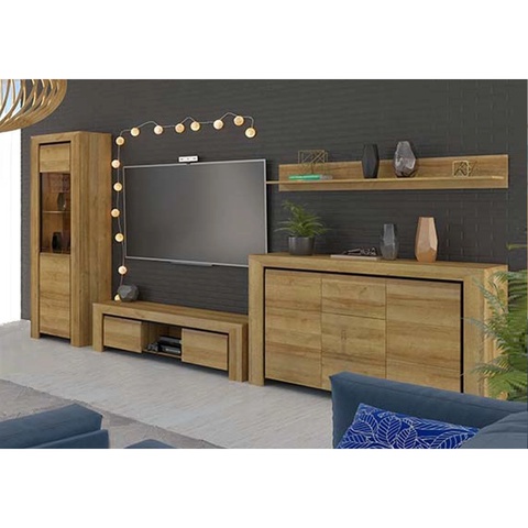 Zestaw rtv meblościanka SIROCCO 1 witryna rtv komoda do salonu pokoju