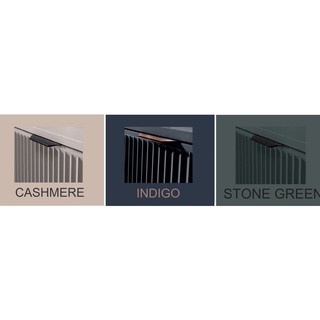 zestaw mebli frezowanych nowoczesnych ryflowanych LINKaStyles A witryna komoda ława cashmere green indygo do pokoju salonu