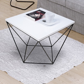 stolik 50 loft nowoczesny kwadratowy K2 500x500 mała ława kawowa czarna