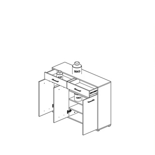Komoda 120 Caro 11 sonoma