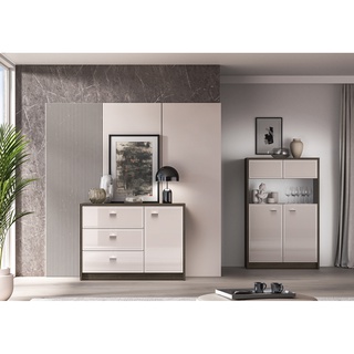 komoda 117 elegancka Avante 05 szafka z szufladami w połysku kaszmir