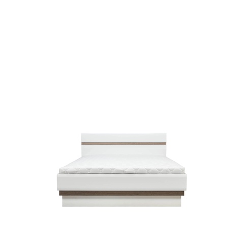 Łóżko 160X200 z pojemnikiem LIONEL 12 / 160 podnoszone w połysku białe