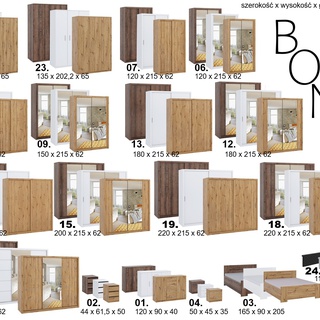 szafka 44 mała z szufladami Bono 02 kontener organizer do szafy