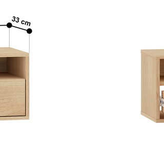 szafka 45 wisząca nocna Reynos 08 półka z szufladą stolik nocny