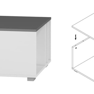 ława 68 mała nowoczesna kawowa Thea White WHST-2 stolik kawowy