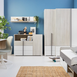 łóżko 120x200 duże młodzieżowe Remo 16 z szufladami dla dzieci 120