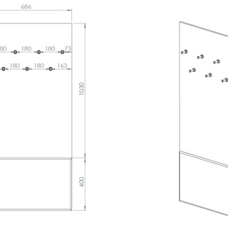 wieszak 69 nowoczesny ścienny Voco 08 panel kaszmir do przedpokoju
